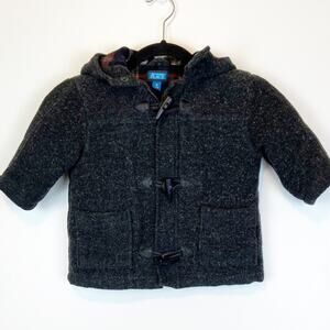 Children’s Place Boys 18M Wool Blend Coat w/Hood